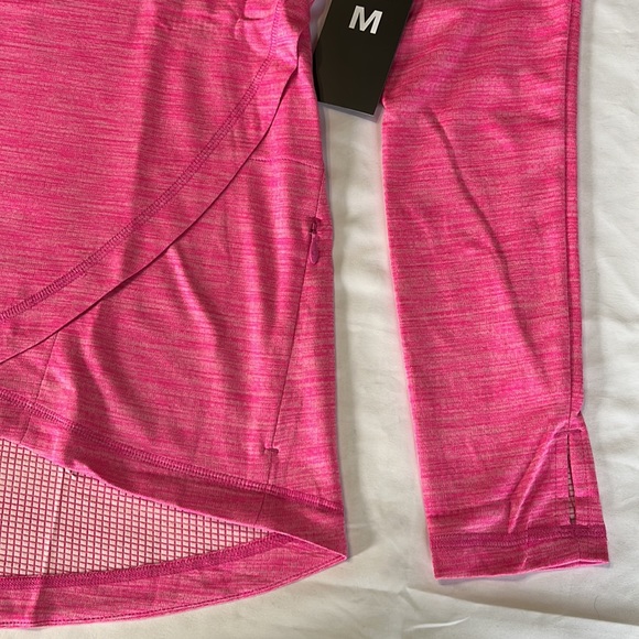 Ibkul Asymmetrical Zip PulloverTop in Hot Pink Size M - Picture 4 of 11